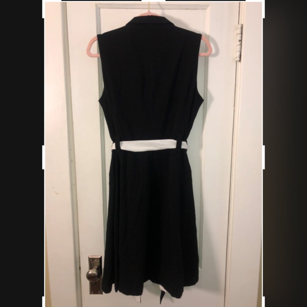 Calvin Klein Two-toned Sleeveless Suit Dress W/Belt size 10 - Picture 2 of 2